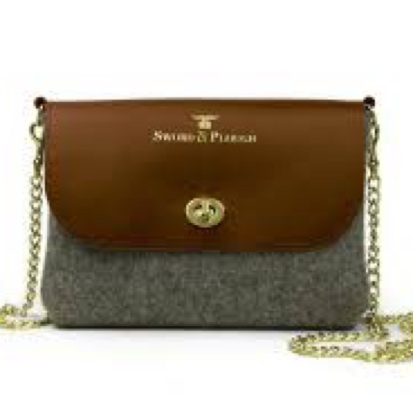 Sword & Plough Handbags - Sword and Plough Wool and Leather Cross Body Bag